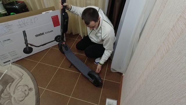 Электросамокат NINEBOT E45 распаковка сборка обзор первое впечатление смотреть онлайн