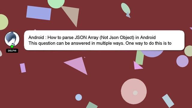Android : How to parse JSON Array (Not Json Object) in Android смотреть онлайн