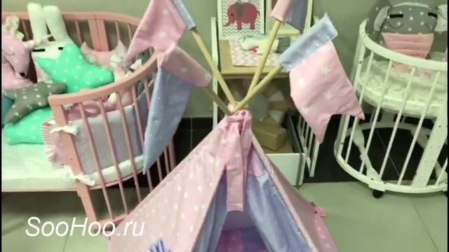 Как обустроить детскую, конечно вигвам и много мягких подушек! смотреть онлайн