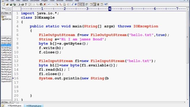 CoreJava HandsOn 12 - IO File Random Access, FileOutput FileInPut смотреть онлайн