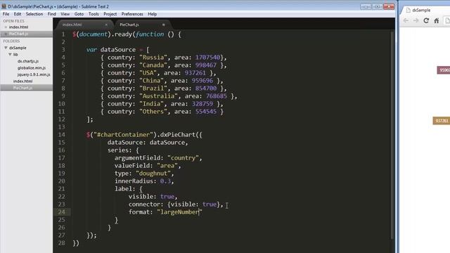 DevExpress DevExtreme: HTML5 Pie Chart смотреть онлайн