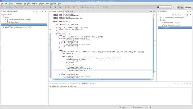 Java - jednoduchý klient (sockety) #2 смотреть онлайн
