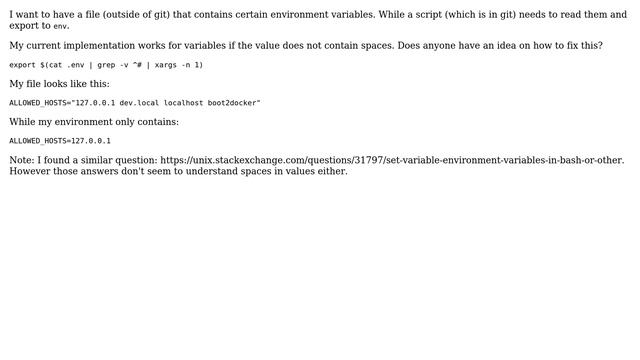 Settings environment variables from a file смотреть онлайн