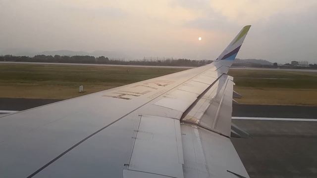 Air Busan A321-231 Sunset Takeoff from Busan Gimhae International Airport смотреть онлайн