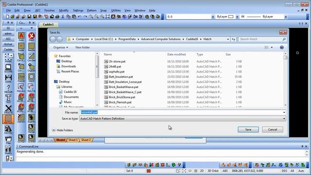 Custom Hatch Patterns in Caddie .dwg Architecture compatible CAD software смотреть онлайн