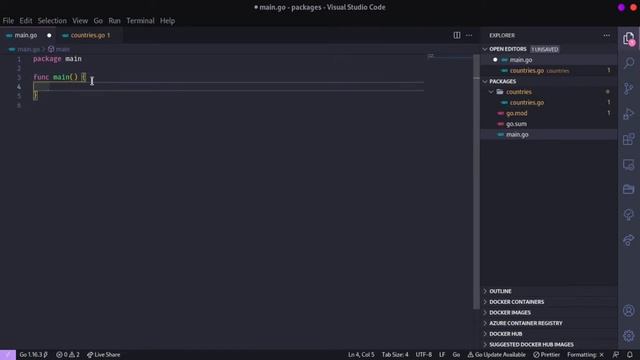 Golang: usando packages смотреть онлайн