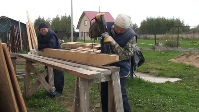 Часть 10. Изготовление наклонных стропил по шаблону и деталей крепления. смотреть онлайн