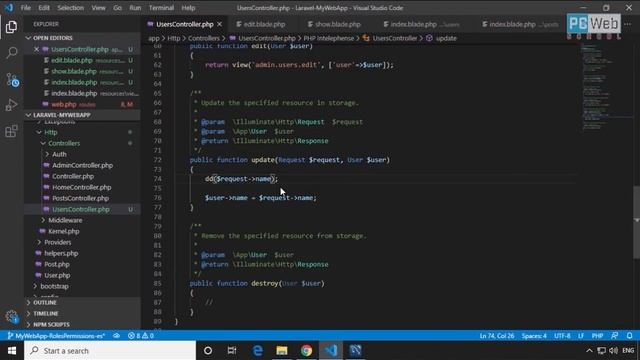 02 - Laravel 7.* Course - Roles and Permissions without package - Part 2 смотреть онлайн