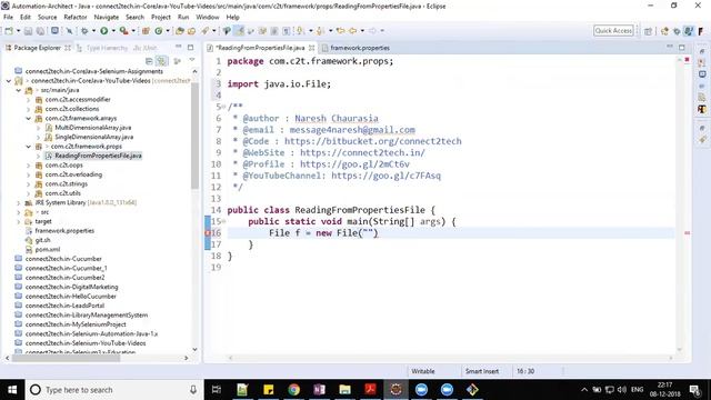 Reading Data from Properties File - 3 смотреть онлайн