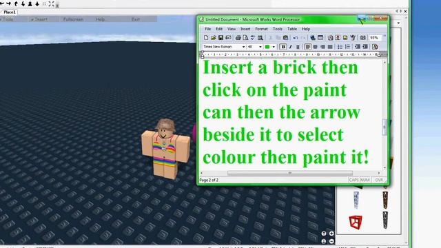 ROBLOX Tutorial August 2009:how to colour bricks and more смотреть онлайн