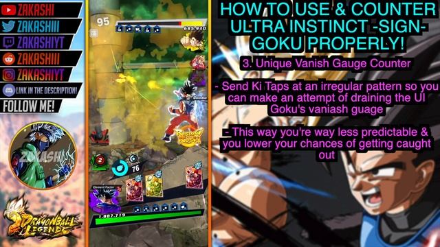 HOW TO PROPERLY USE AND COUNTER LF ULTRA INSTINCT SIGN GOKU! VANISH! | DragonBall Legends | Tutoria смотреть онлайн