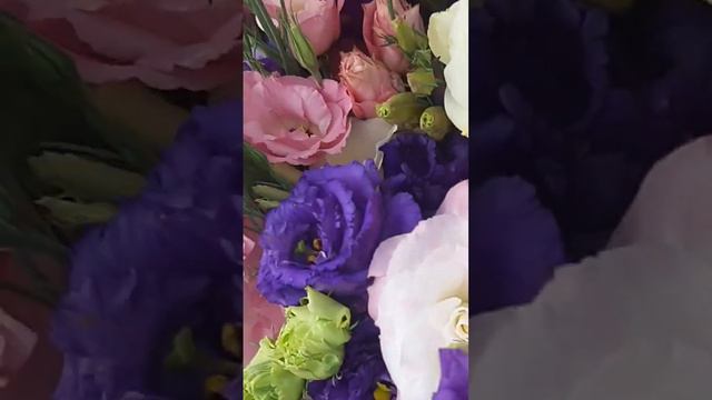 Яркий букет из эустомы #цветы #эустома #лизиантус