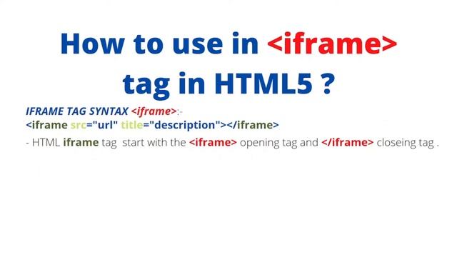 HTML Tutorial For Beginners In Odia | PART-117 | What is Iframe Tag in HTML5? смотреть онлайн