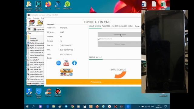 ОБХОД ICLOUD, ОТКЛЮЧЕНИЕ FMI НА IOS 14.4.1 смотреть онлайн