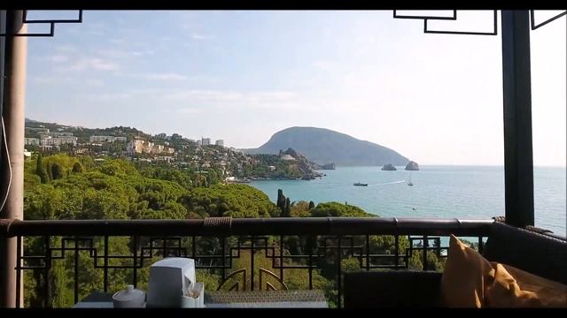 Веранда ресторана в гостинице "Весёлый Хотэй", Гурзуф смотреть онлайн