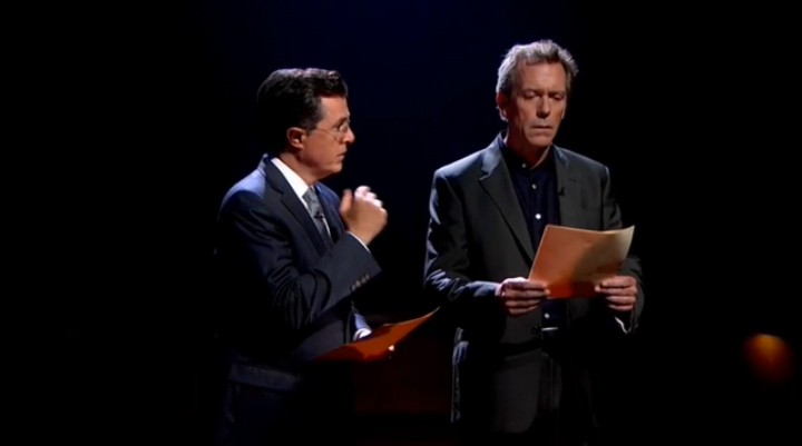 Уроки сквернословия от Хью Лори и Стивена Кольбера смотреть онлайн