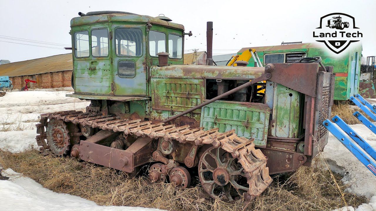 Редкий советский гусеничный трактор Т-180 1966 года! Техника СССР! Обзор! смотреть онлайн