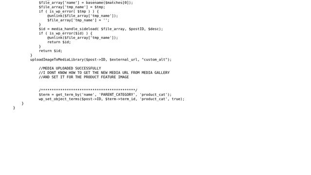 Wordpress: How to get URL of media uploaded to WordPress via media_handle_sideload()? смотреть онлайн