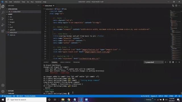 Git Merge | Git Merging Branches Git & GitHub Tutorial for Beginners In Hindi | смотреть онлайн
