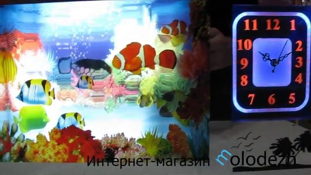 Электронный аквариум с часами 810 - Q смотреть онлайн