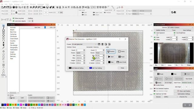 Best settings every burn-lightburn power grid смотреть онлайн