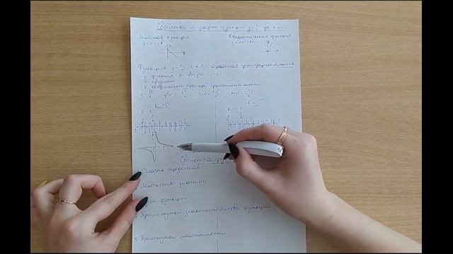 8 класс Математика Свойства и график функции y=k/x (k не равно 0) смотреть онлайн