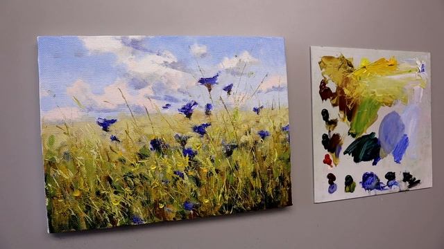 Васильки. Мастер - класс по живописи #40 смотреть онлайн