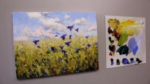 Васильки.  Мастер - класс по живописи #40