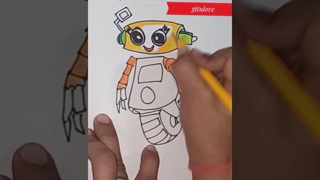 #gitulove|How to Draw A Robotic scooter|Robot drawing tutorial|Humanoids Sketch|Draw A Robot Easily смотреть онлайн