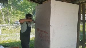 Туалет из пеноплекса, Styrofoam toilet, 1