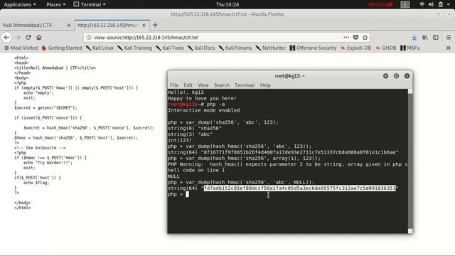 Null Ahmedabad CTF | hmac смотреть онлайн
