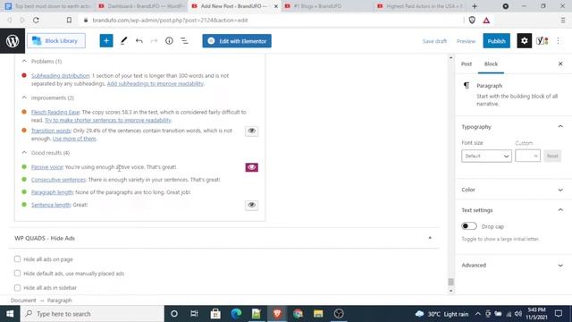 How to post a blog on WordPress website using Yoast green lights смотреть онлайн