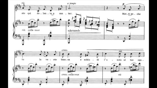 Mattinata  R. Leoncavallo   B  majorfor Low voice   Piano accompanimentkaraoke-score