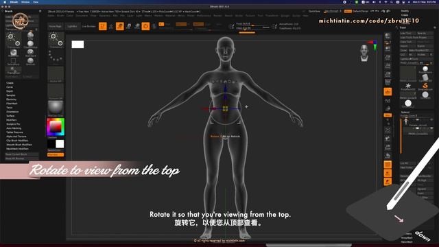 ZB_11.02 | Zbrush | Append, Resize, Rotate & increase resolution of a Subtool смотреть онлайн