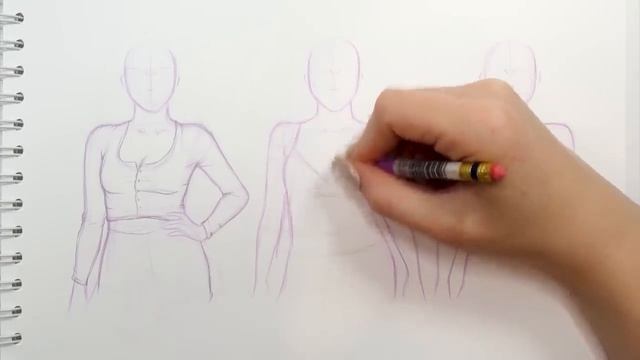 HOW TO DRAW CLOTHES | Sketching & Coloring Tutorial смотреть онлайн