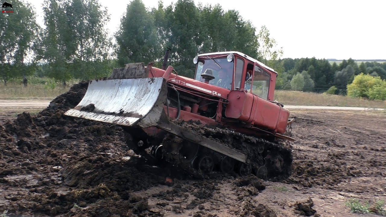 Первый выезд ДТ 75 после ремонта! Я РАБОТАЮ НА ФЕРМЕ! смотреть онлайн