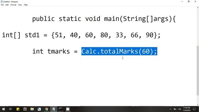 20 Passing an Array to a Method in Java смотреть онлайн