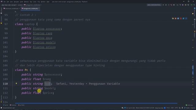PHP Clean Code Concept - PART 2 - Penggunaan Variable смотреть онлайн
