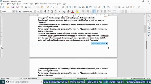 Numeração de Página no LibreOffice Writer (Rodapé da Página) смотреть онлайн
