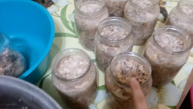 Как готовит домохозяйка тушенку без костей в автоклаве .Вкусная домашняя тушенка. смотреть онлайн