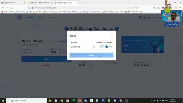 Berita Terpanas Di Game Axie infinity! Staking AXS TELAH DIMULAI ! смотреть онлайн