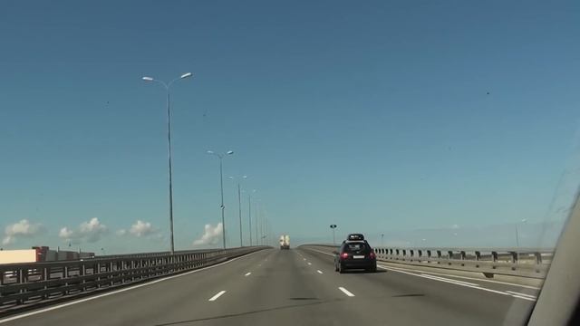 Питер, КАД в сторону Кронштадта смотреть онлайн