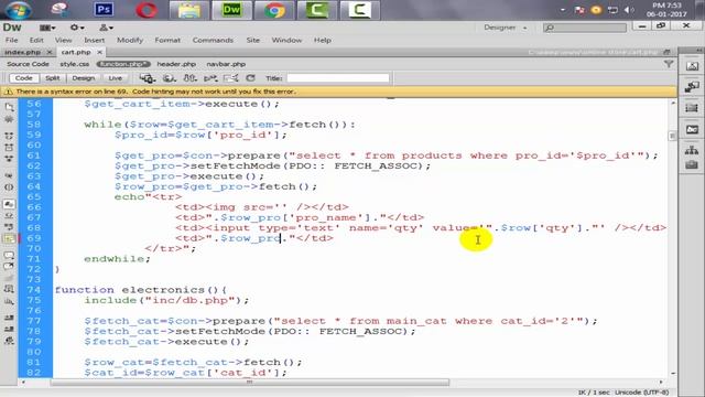E Commerce Website Development In PHP With PDO Part 37 Creating Cart Page And Display Cart Products смотреть онлайн