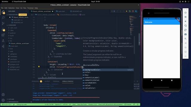 Infinite Scroll In Flutter | ScrollNotificationListener and Listview | Desi Programmer HINDI смотреть онлайн