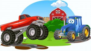 Трактор на ферме и новый Монстр Трак - Развивающие мультики для детей