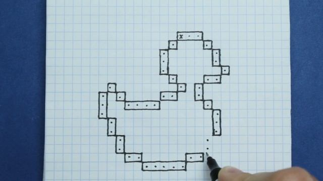 Рисунок по клеточкам Как нарисовать утёнка смотреть онлайн