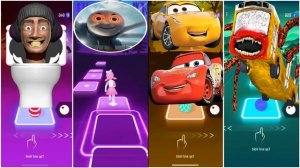 Bus Eater vs Thomas Train vs Skibidi Toilet vs Mcqueen | Tiles Hop EDM Rush