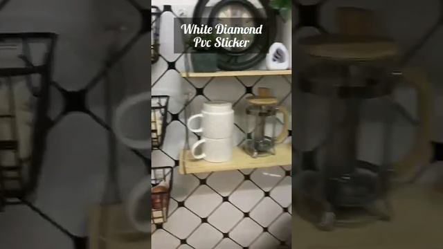 DIAMOND WHITE PVC WALLSTICKER (WATERPROOF, OIL PROOF & HEAT RESISTANT)