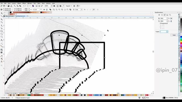 How To Draw Simple Croissant Bread Icon With CorelDraw X8 смотреть онлайн