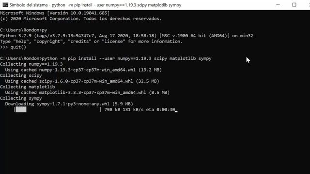 Instalar Librerías en Python (numpy, scipy, matplotlib, sympy...) + Solución a error FT2FONT смотреть онлайн